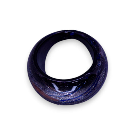 Glass "Midnight Sorbet" Statement Ring