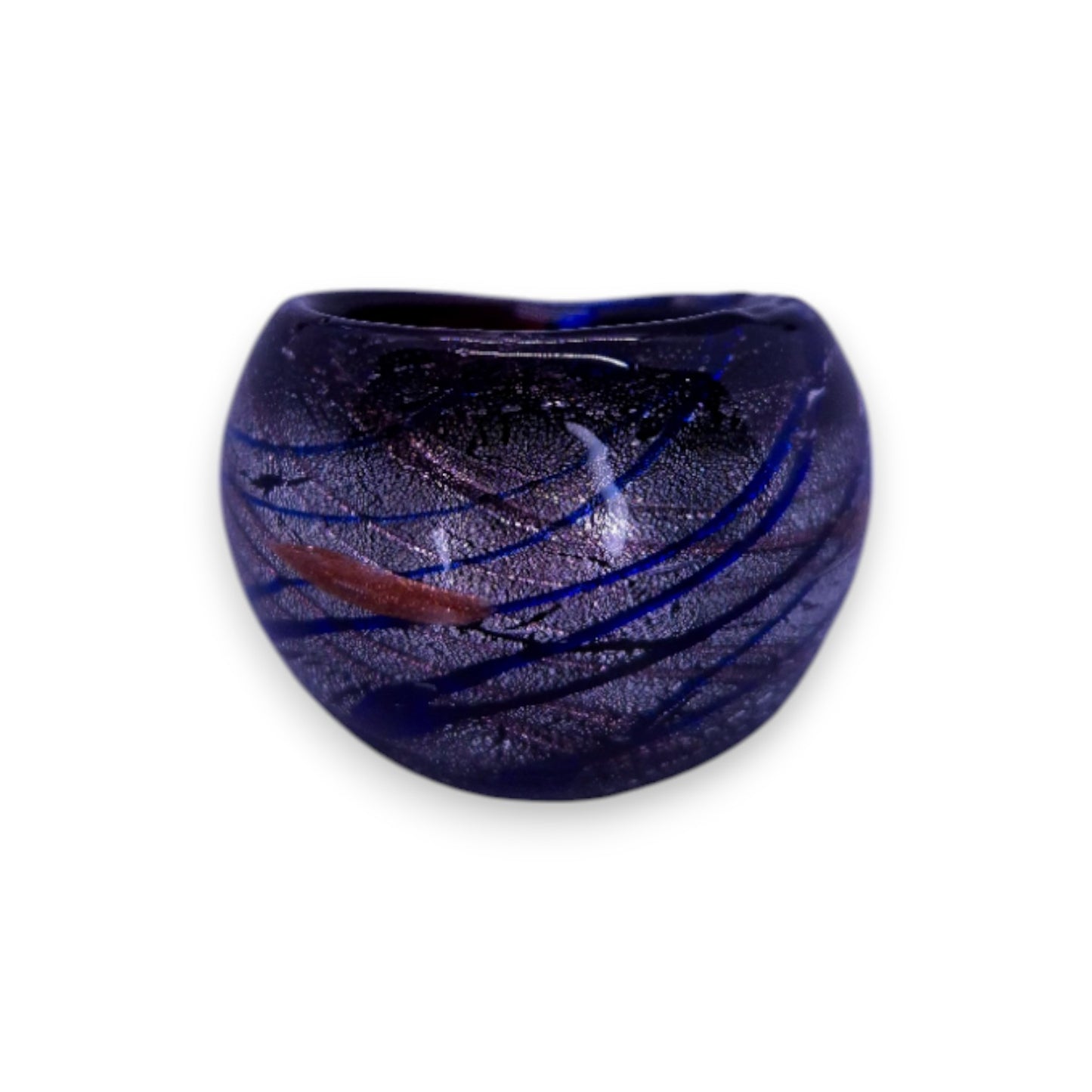 Glass "Midnight Sorbet" Statement Ring