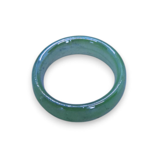 Glass "Matcha Glaze" Statement Ring