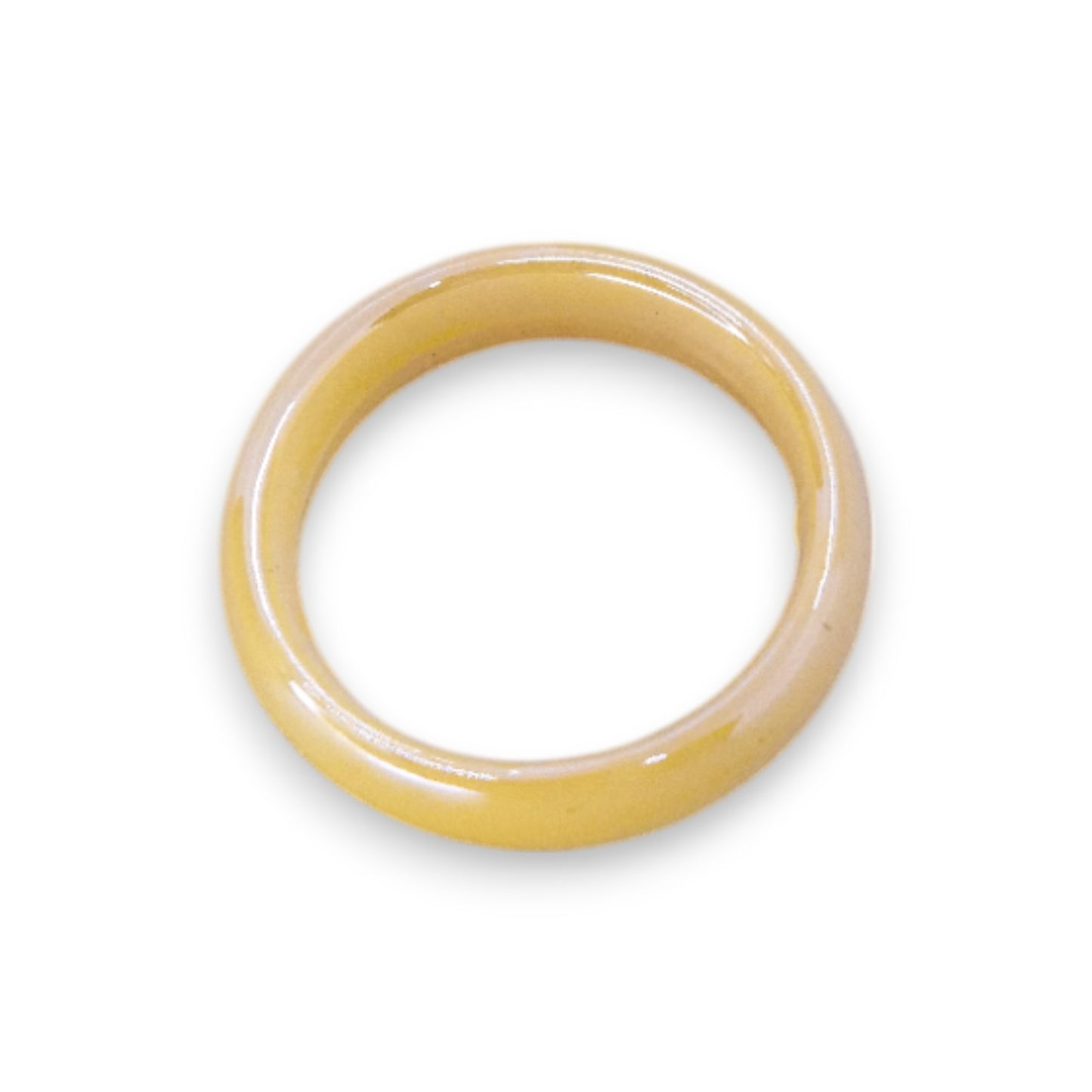 Glass "Lemon Drizzle" Statement Ring