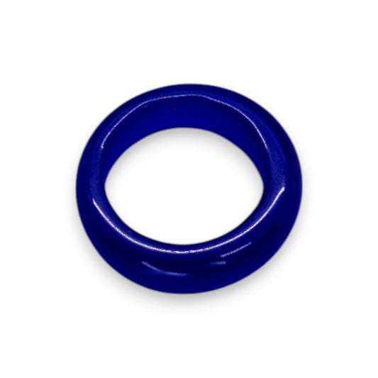 Glass "Blueberry Glaze" Statement Ring
