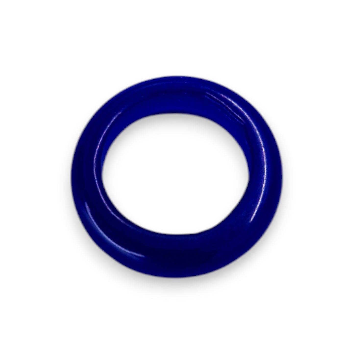 Glass "Blueberry Glaze" Statement Ring
