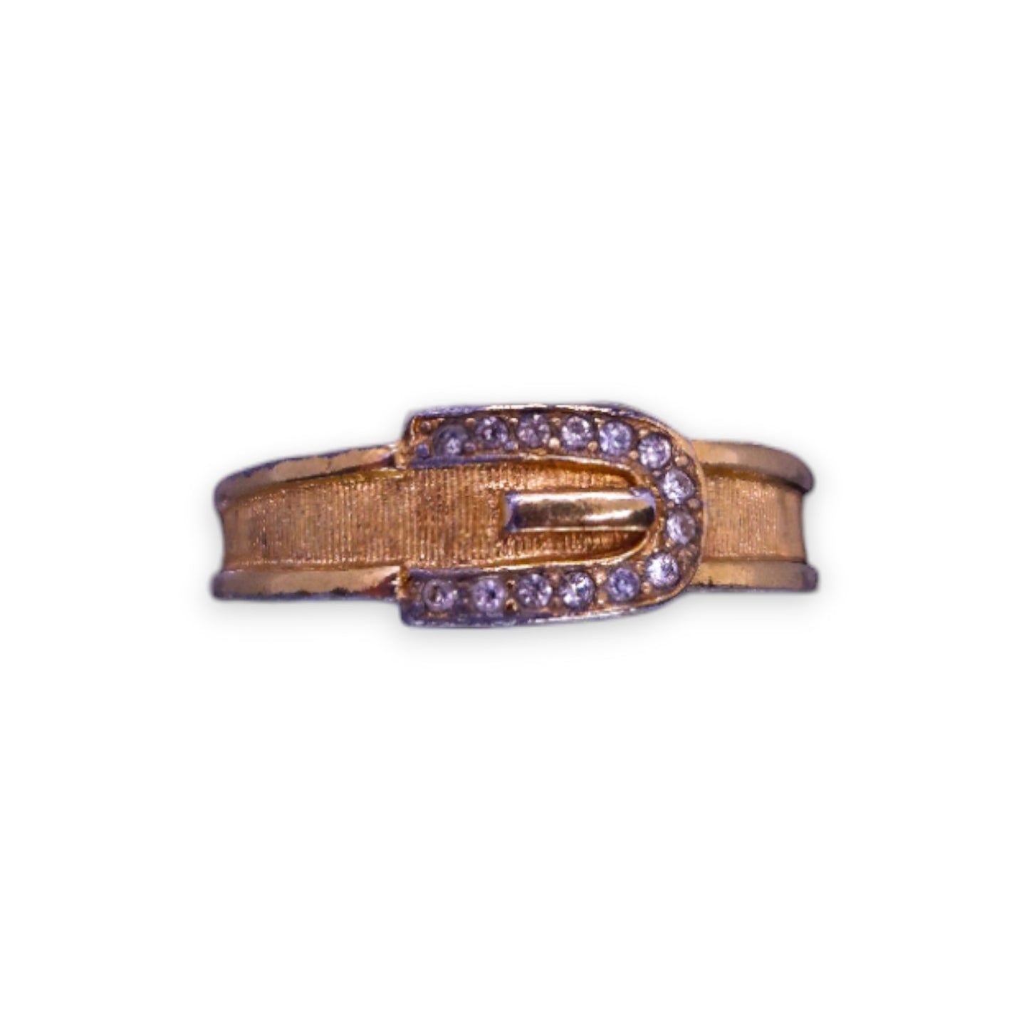 Gold Tone Cubic Zirconia Vintage Ring