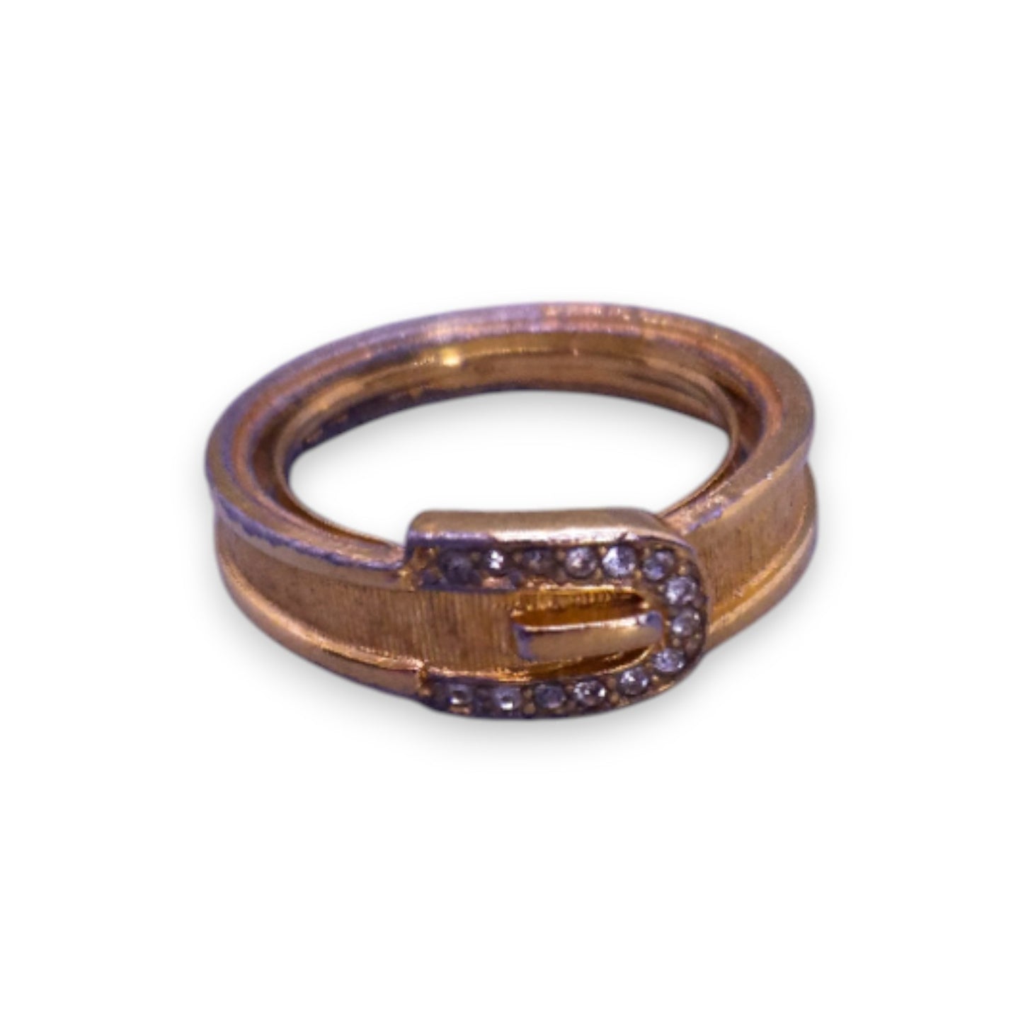 Gold Tone Cubic Zirconia Vintage Ring