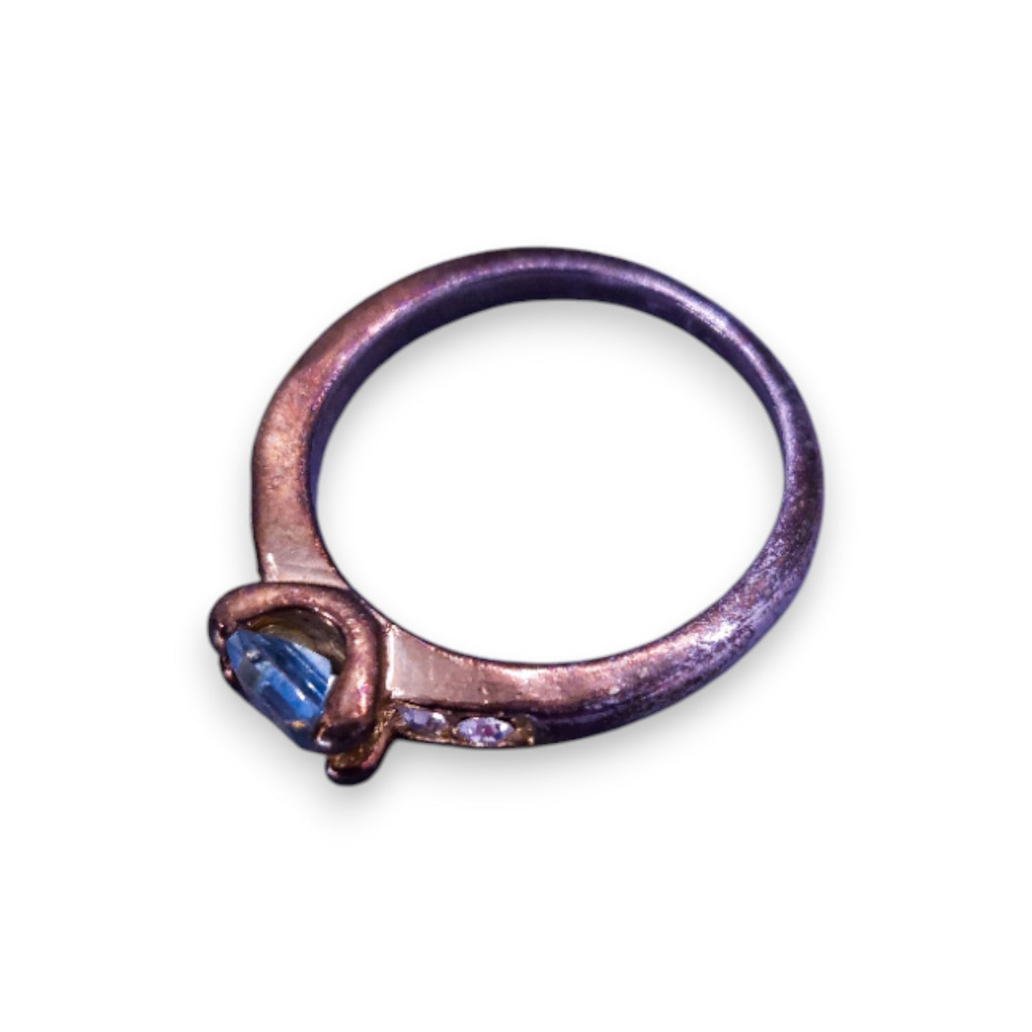 Gold Plated Blue Topaz Classic Ring