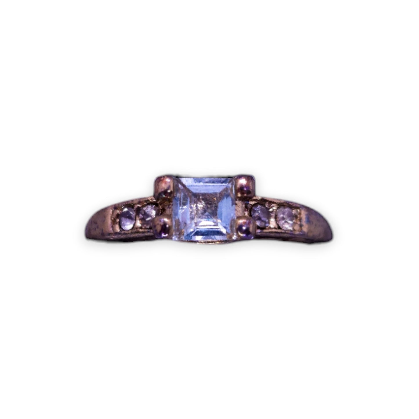 Gold Plated Blue Topaz Classic Ring