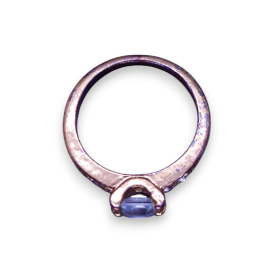 Gold Plated Blue Topaz Classic Ring