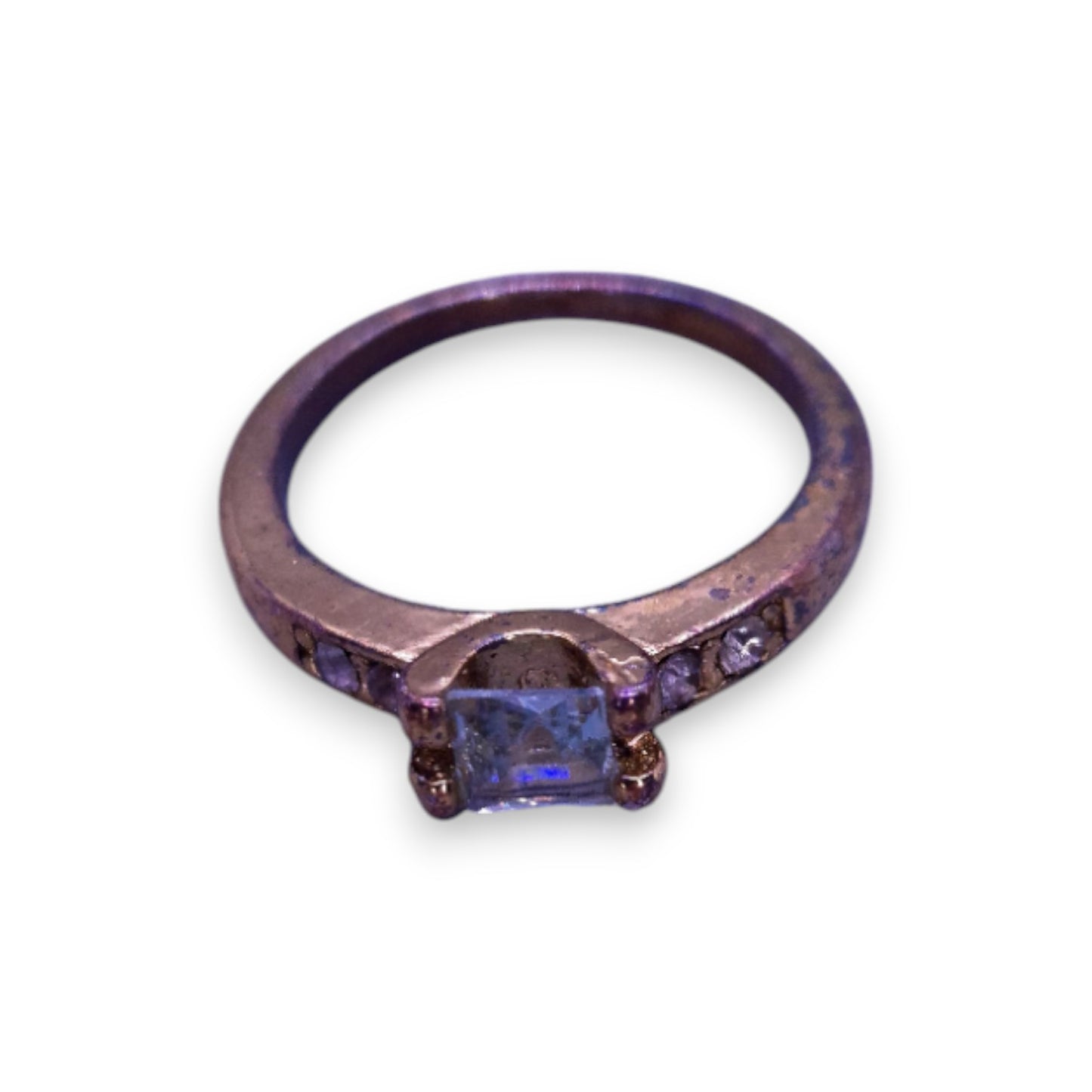 Gold Plated Blue Topaz Classic Ring