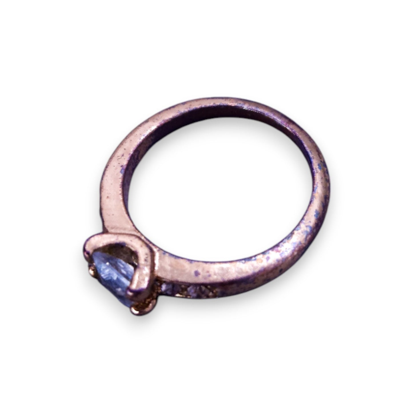 Gold Plated Blue Topaz Classic Ring