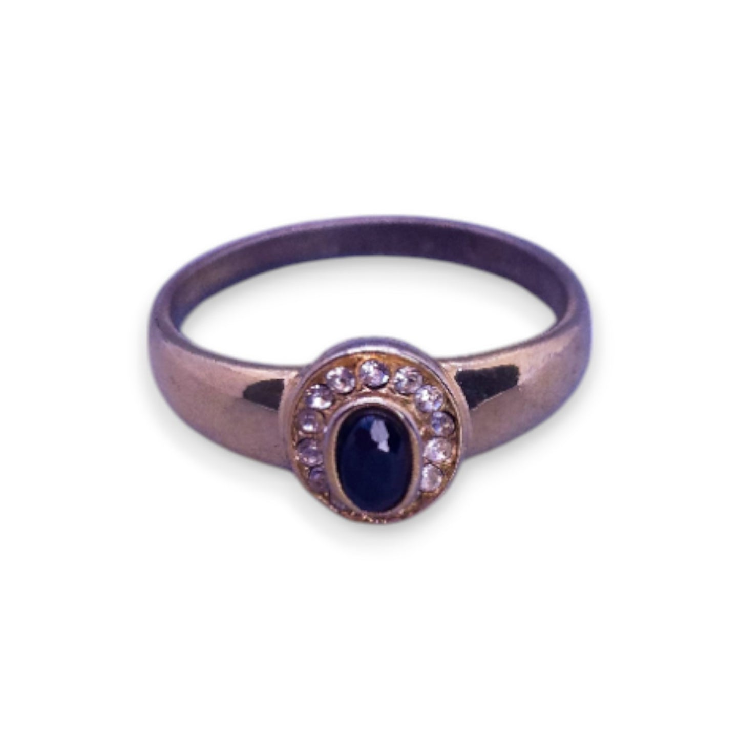 Gold Tone Cubic Zirconia Classic Ring