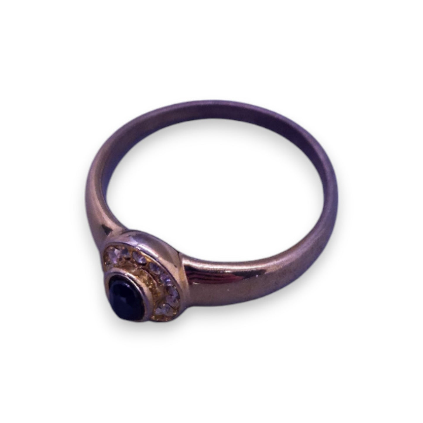 Gold Tone Cubic Zirconia Classic Ring