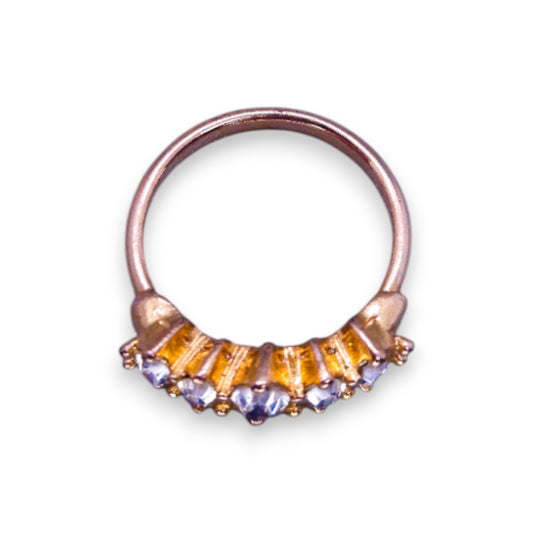 Gold Tone Cubic Zirconia Classic Ring