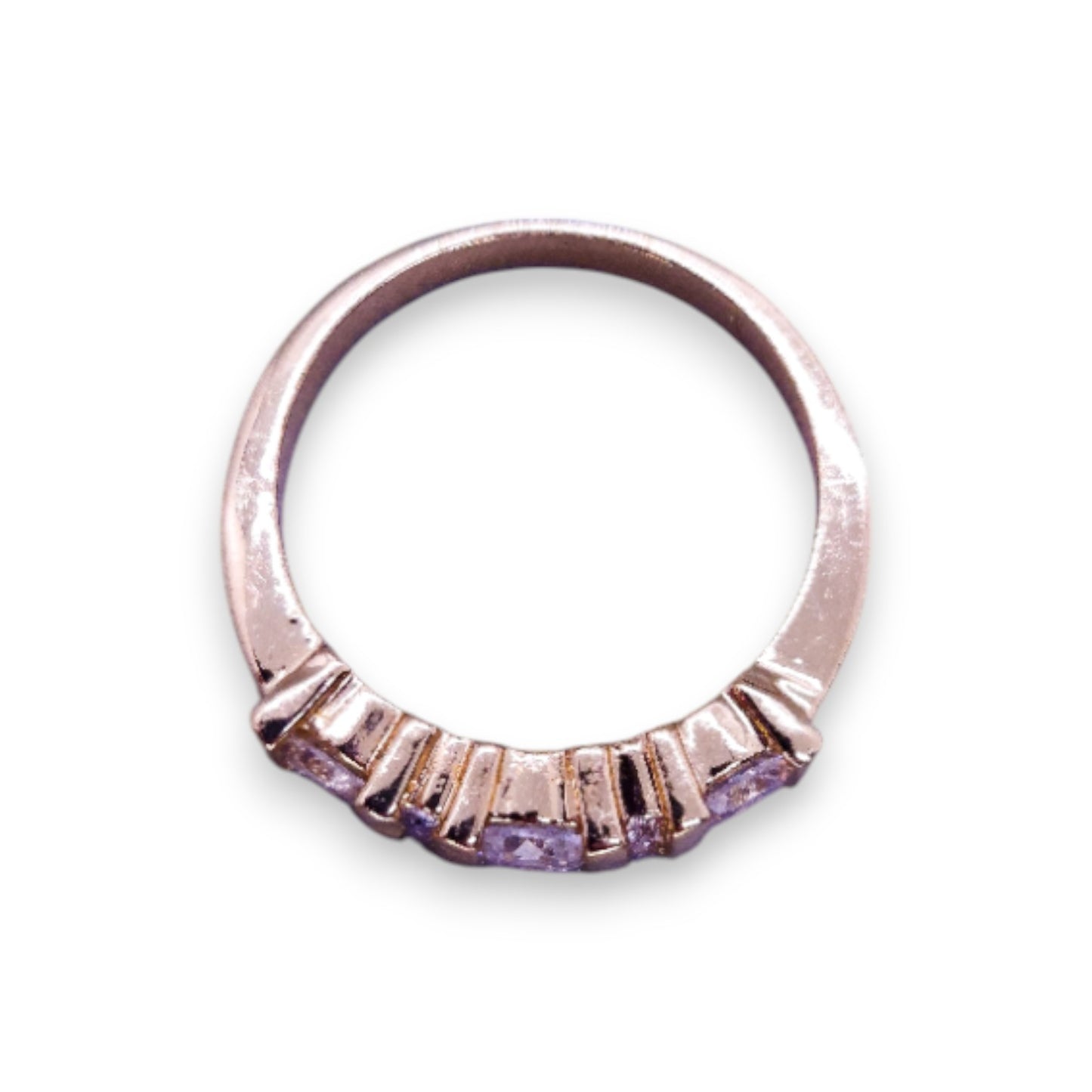 Gold Tone Cubic Zirconia Classic Ring