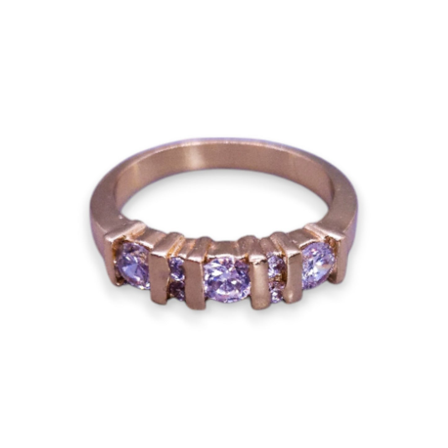 Gold Tone Cubic Zirconia Classic Ring