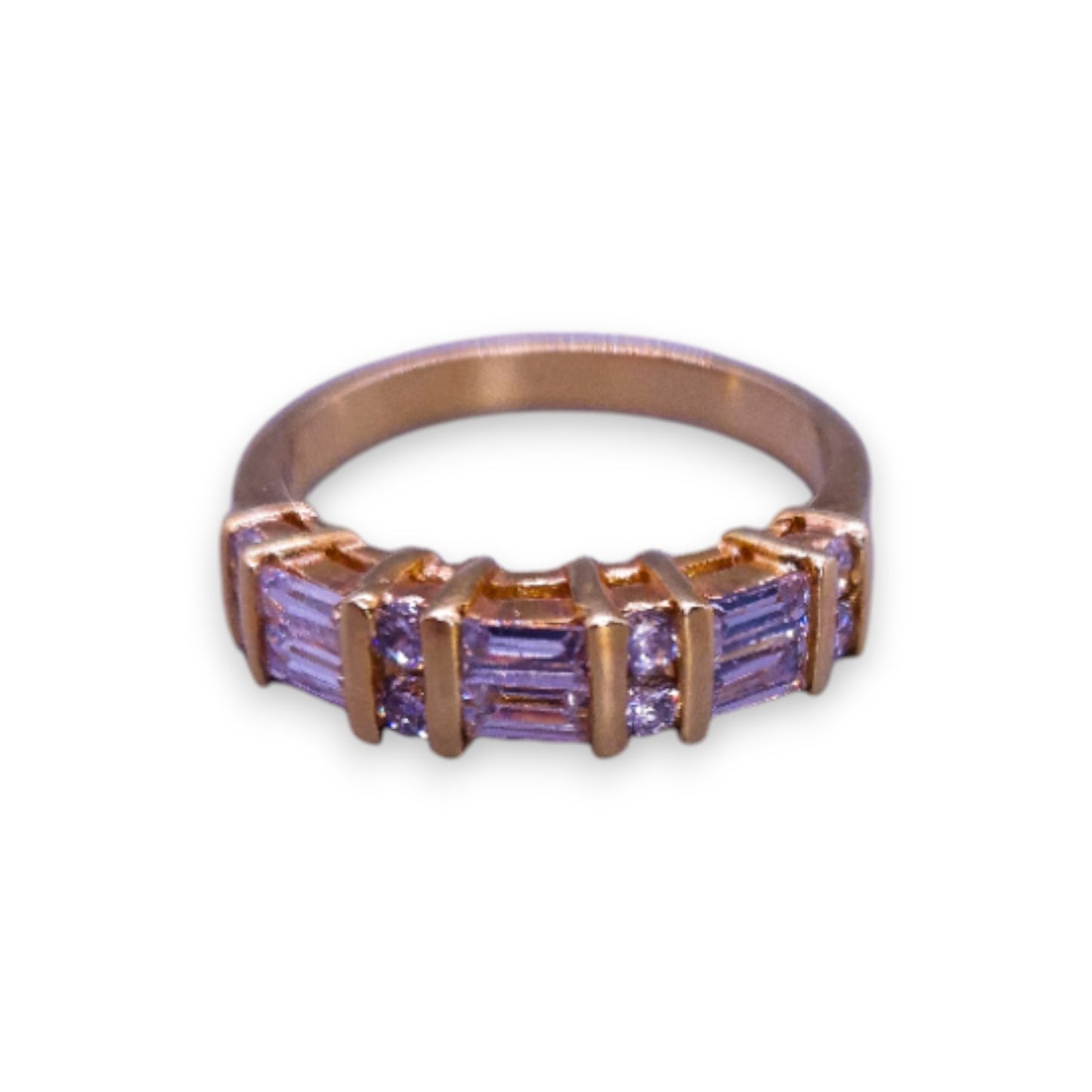 Gold Tone Cubic Zirconia Classic Ring