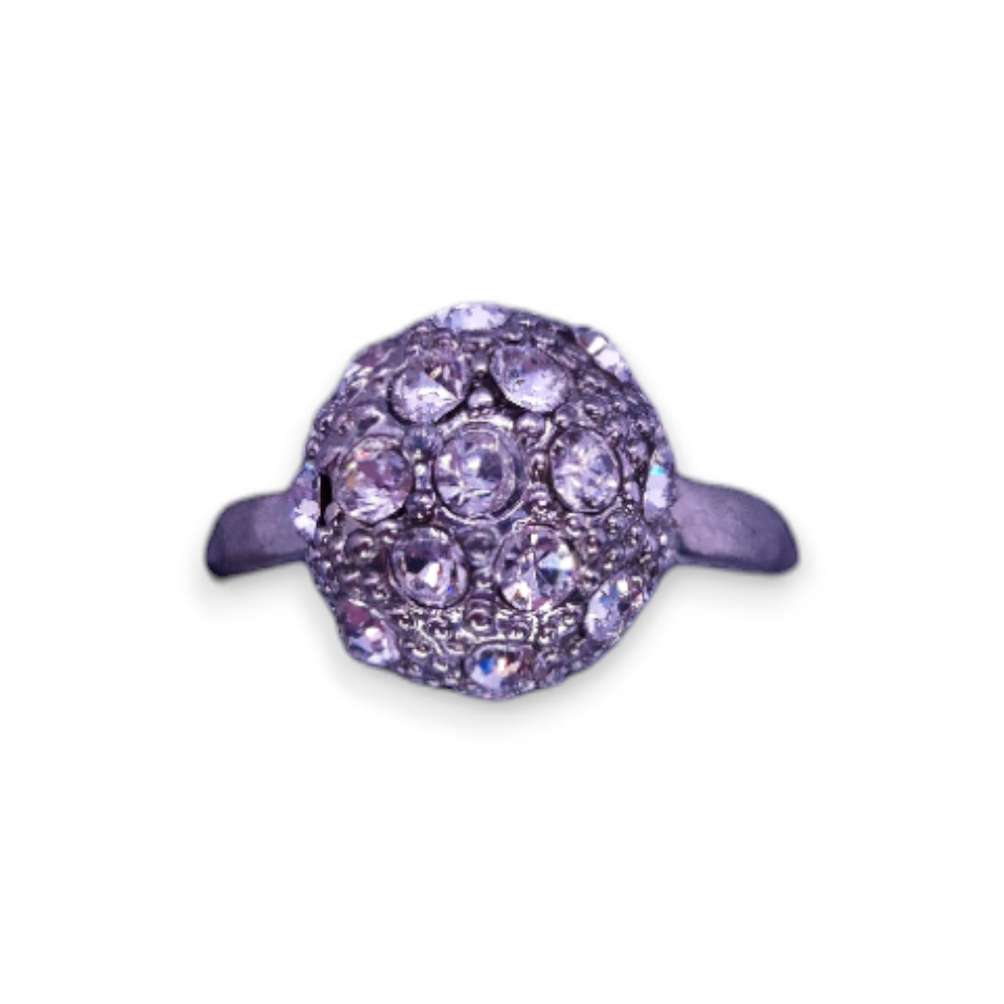Silver Tone Clear Cubic Zirconia Classic Ring