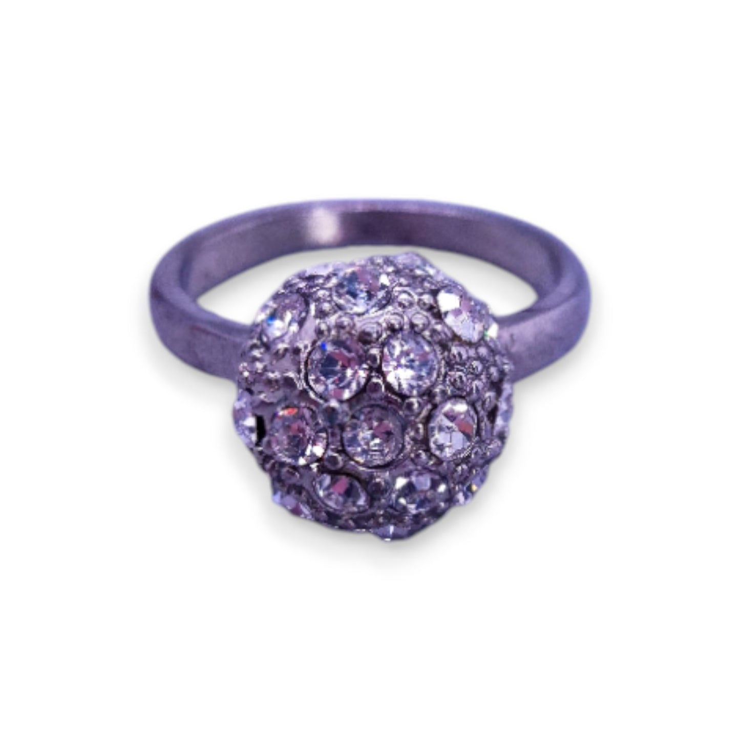 Silver Tone Clear Cubic Zirconia Classic Ring