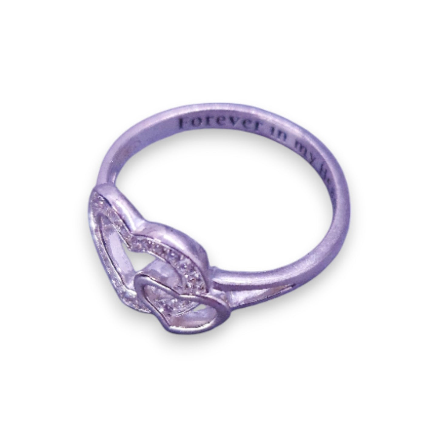 Sterling Silver Clear Cubic Zirconia Romantic Ring