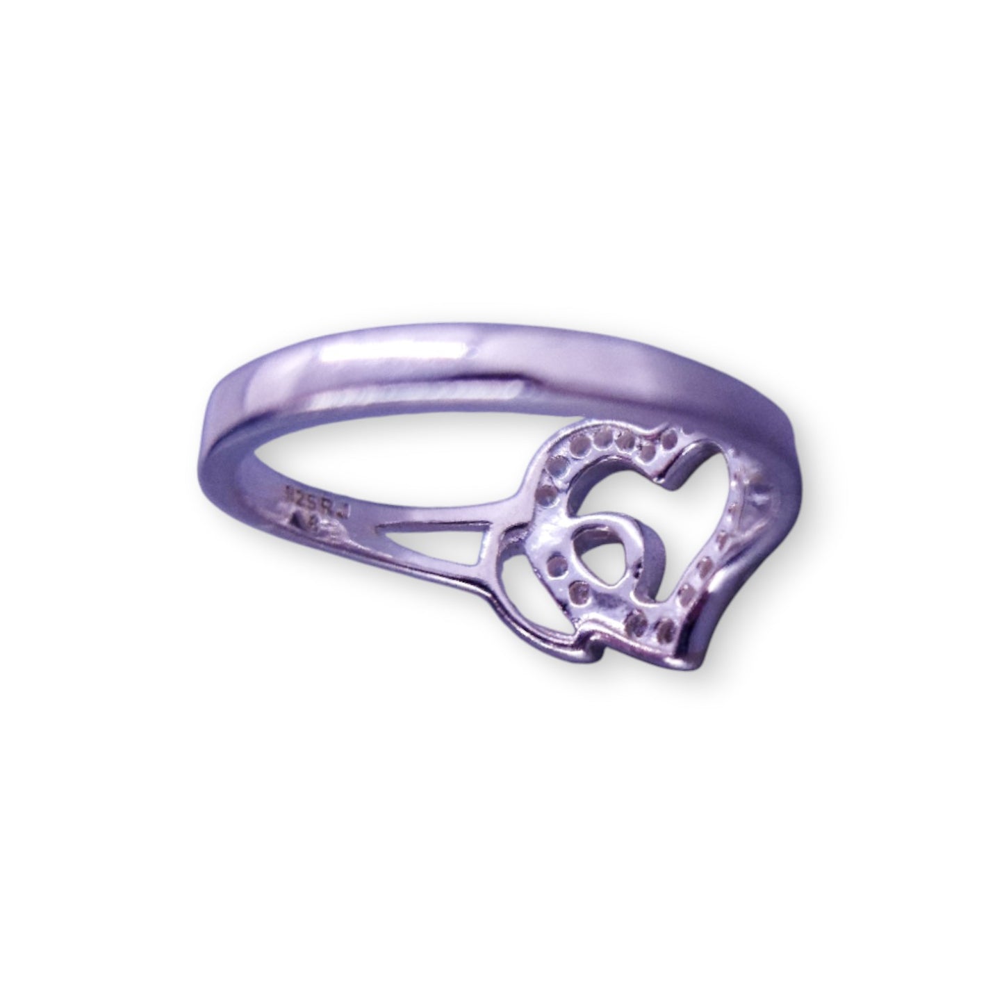 Sterling Silver Clear Cubic Zirconia Romantic Ring