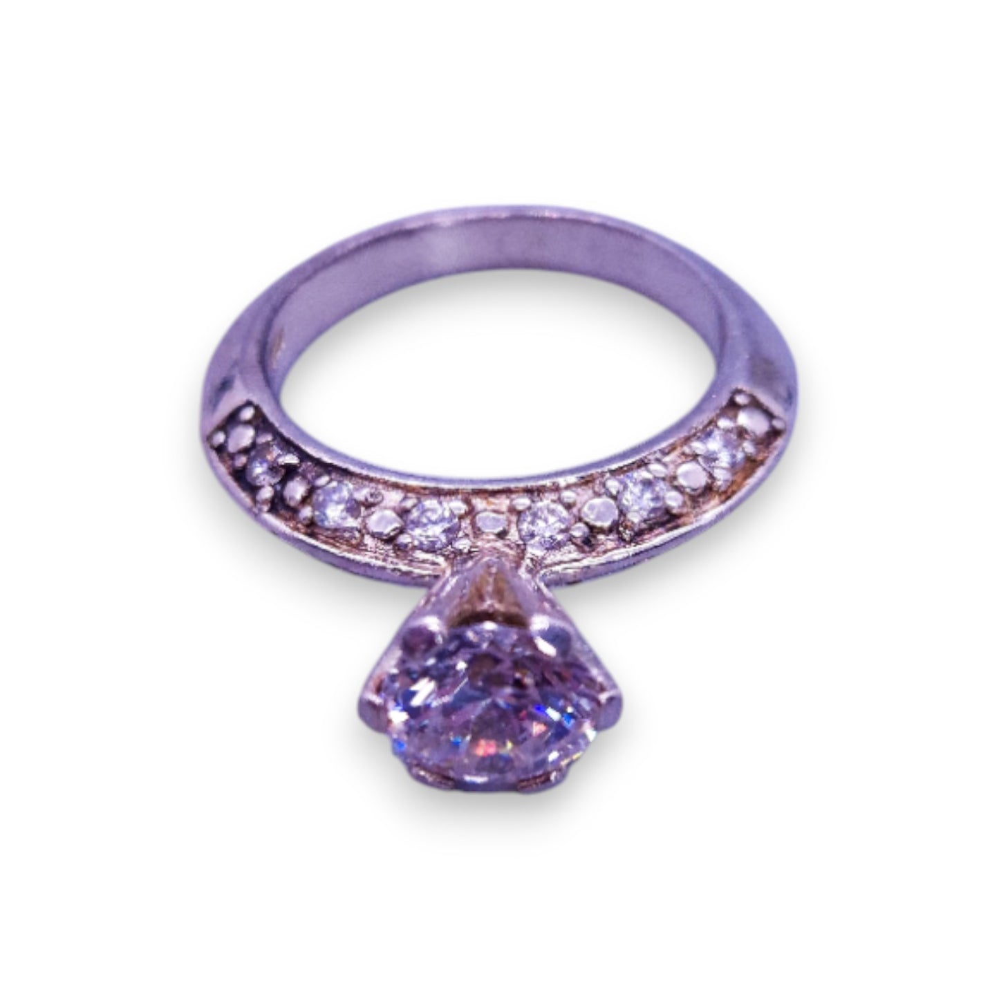 Sterling Silver Clear Cubic Zirconia Classic Ring