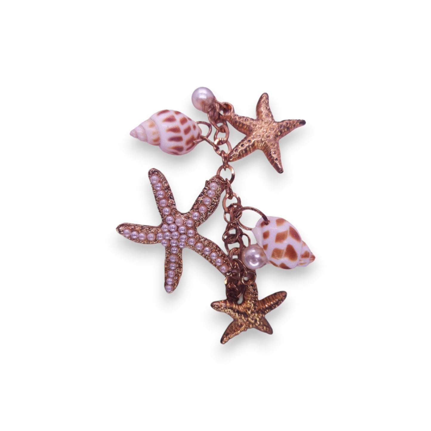Gold Tone Nature Inspired Seashore Bracelet