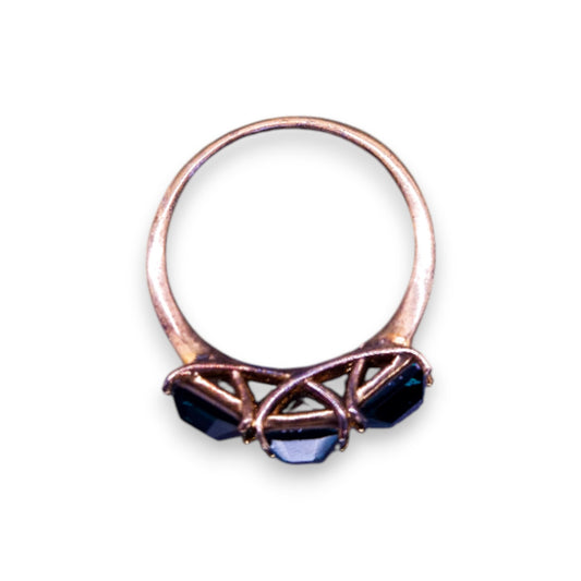 Gold Tone Green Swarovski Zirconia Classic Ring