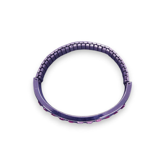 Silver Tone Pink Stones Classic Bracelet