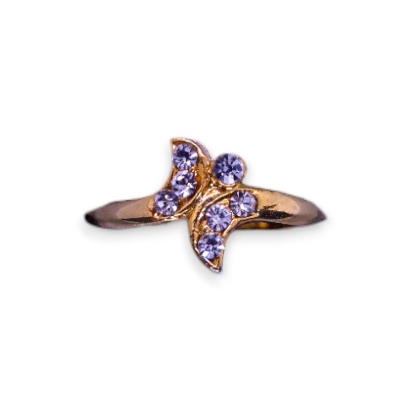 Gold Tone Cubic Zirconia Classic Ring