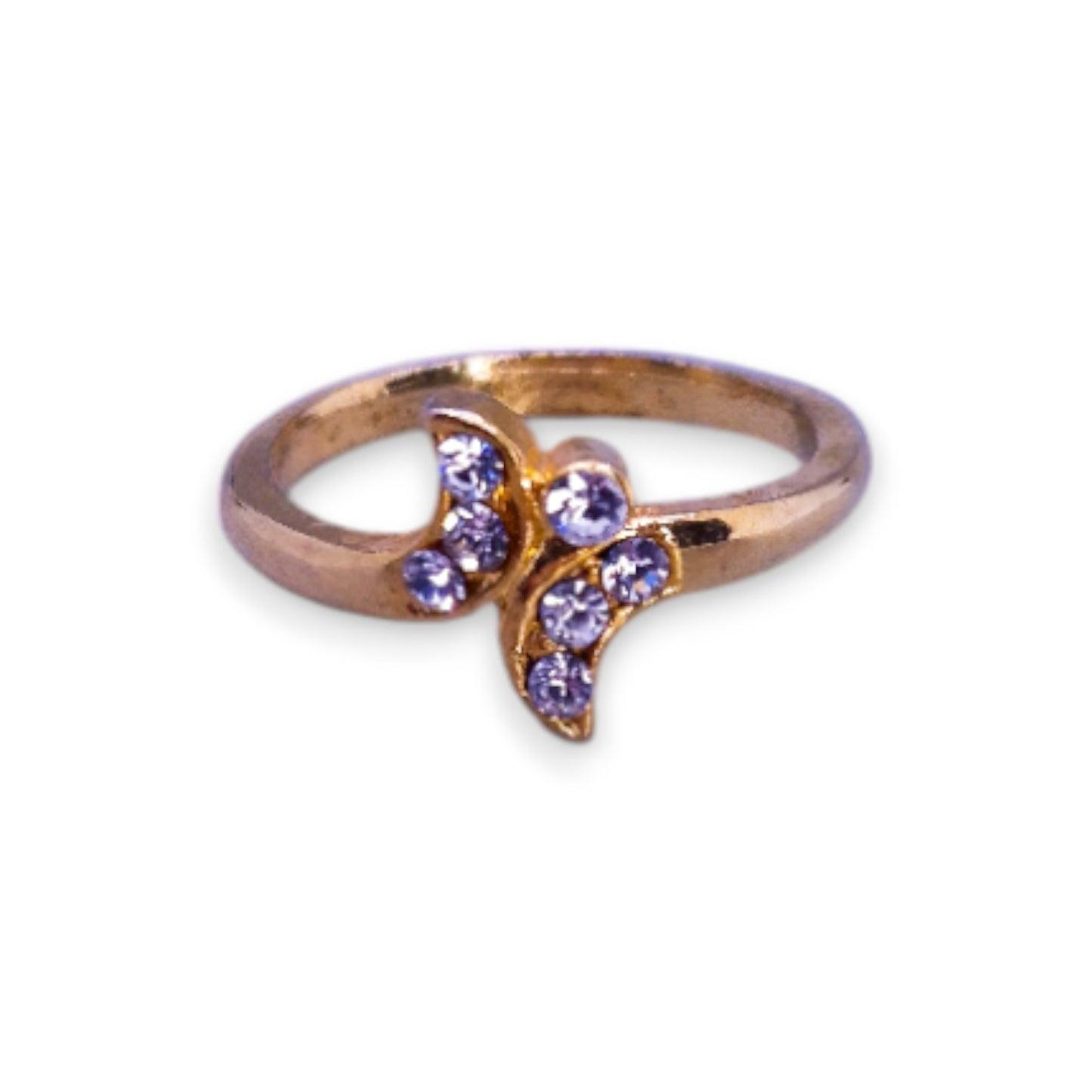 Gold Tone Cubic Zirconia Classic Ring