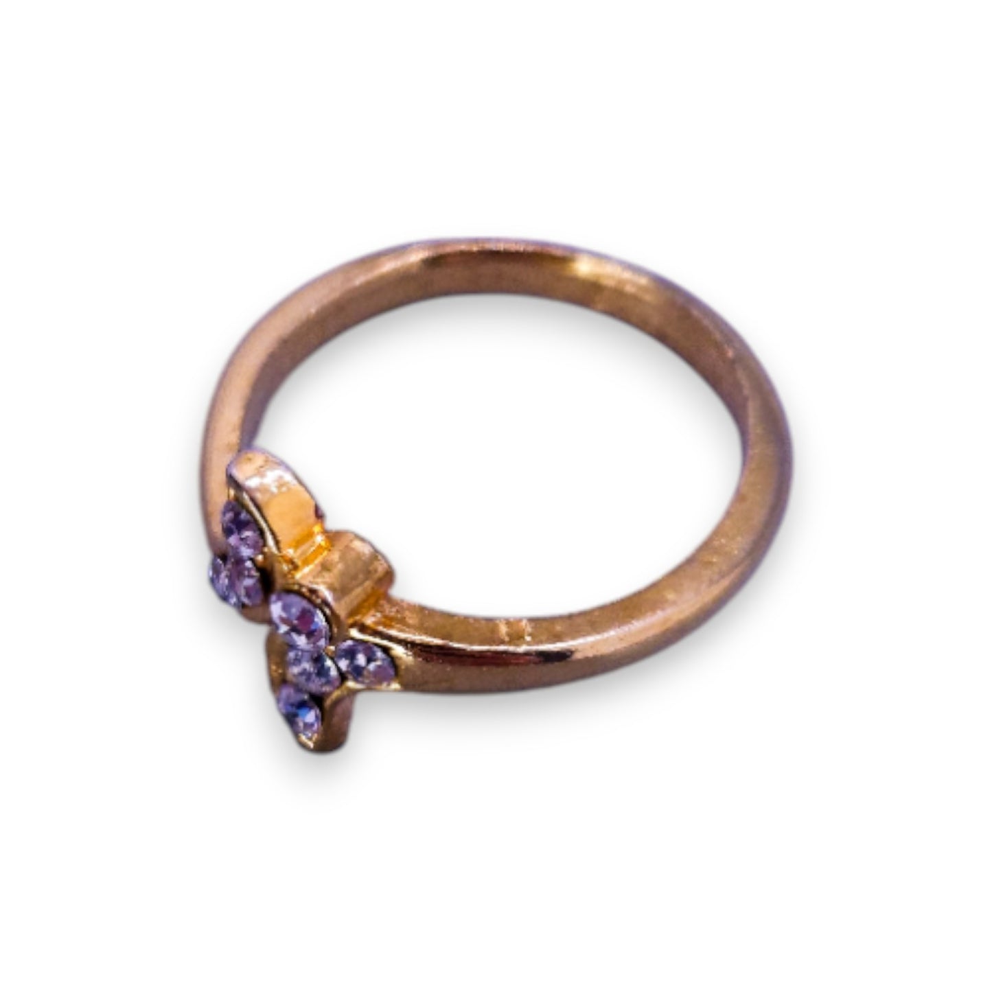 Gold Tone Cubic Zirconia Classic Ring