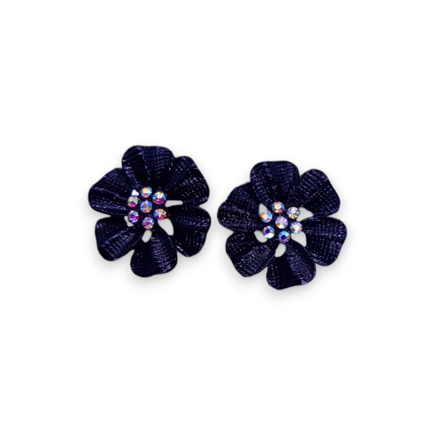 Metal Nature Inspired Flower Earrings