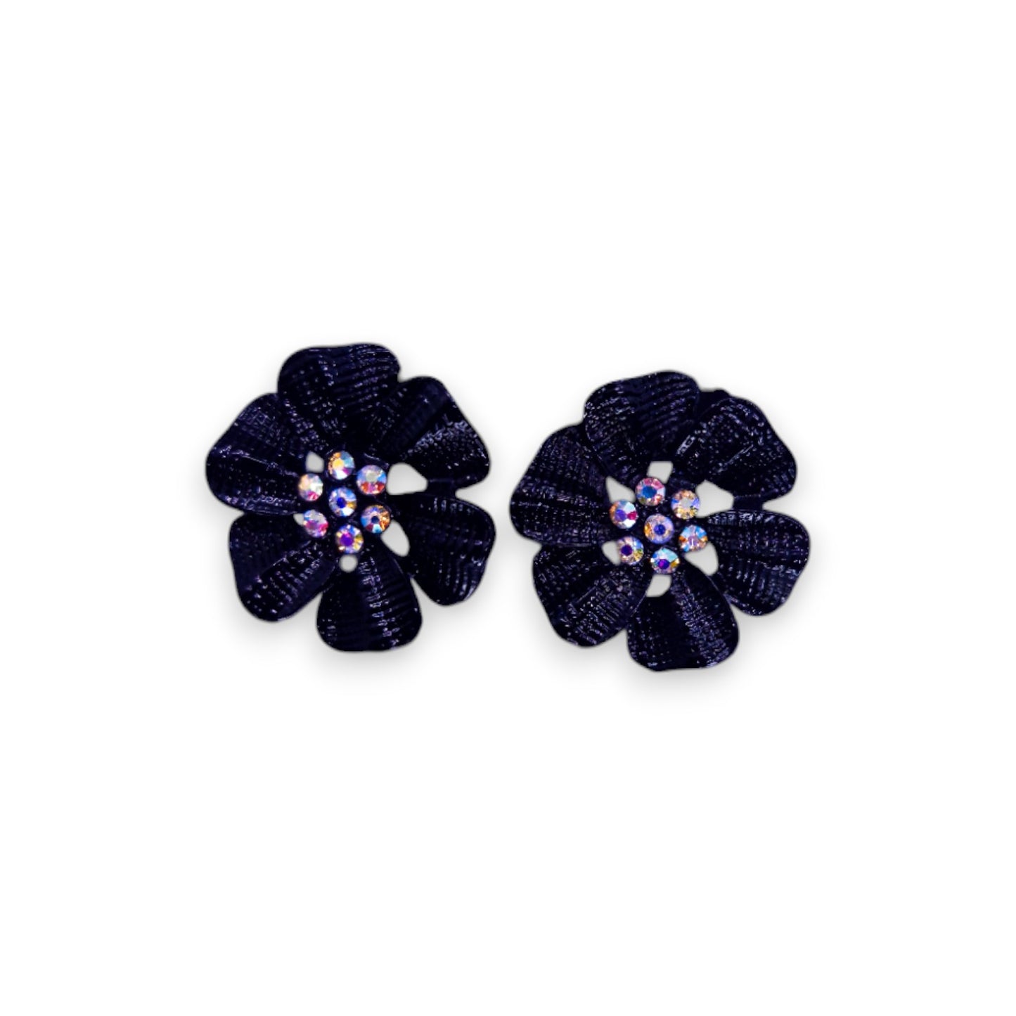 Metal Nature Inspired Flower Earrings