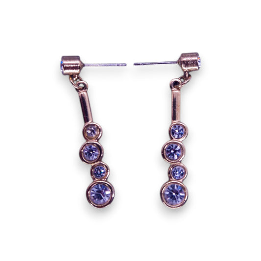 Gold Tone Cubic Zirconia Classic Earrings