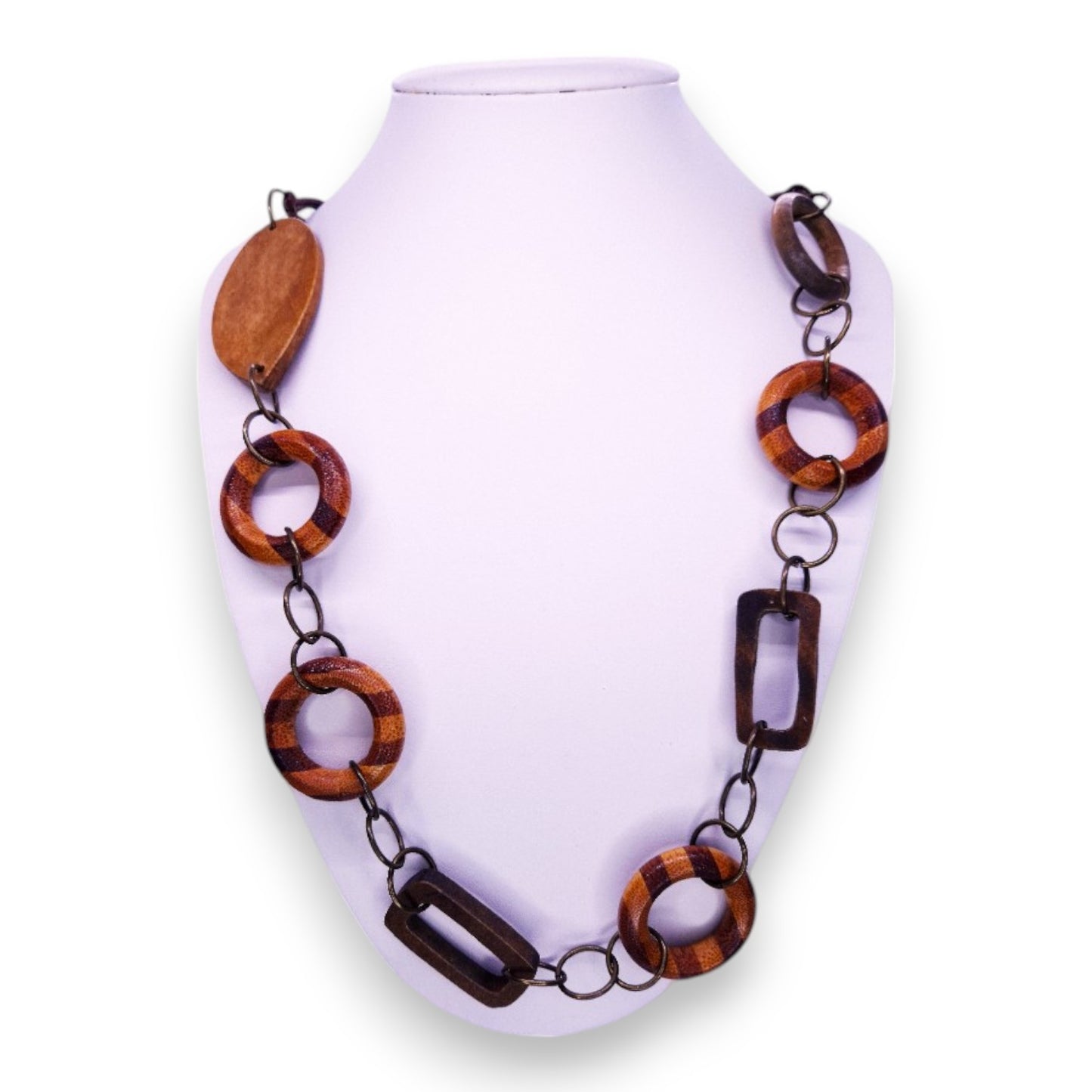 Wood Link Bohemian Necklace