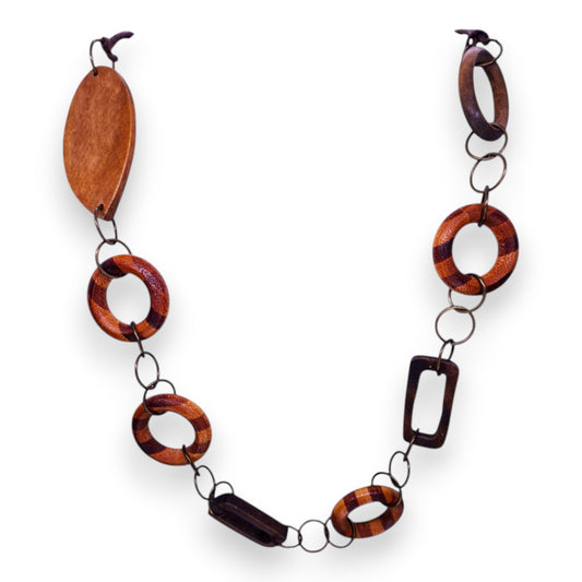 Wood Link Bohemian Necklace