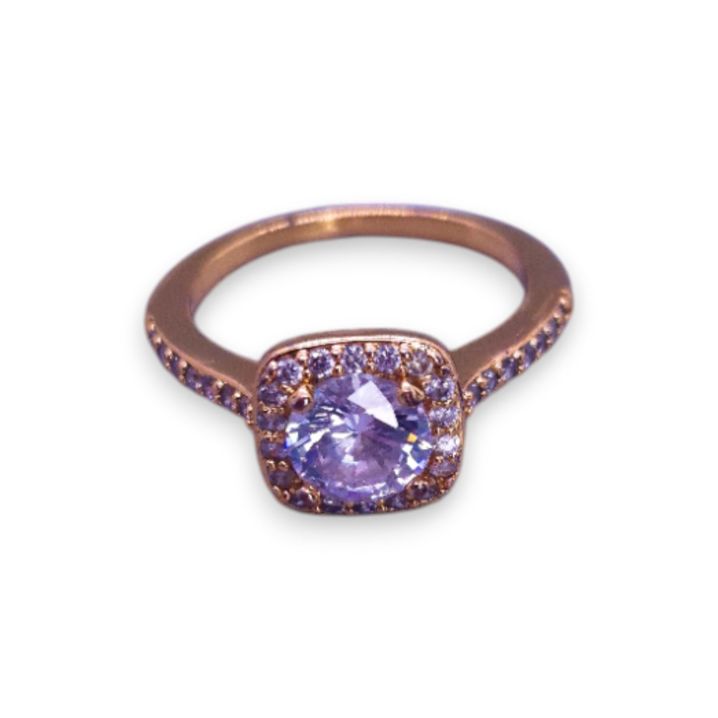 Gold Tone Cubic Zirconia Classic Ring