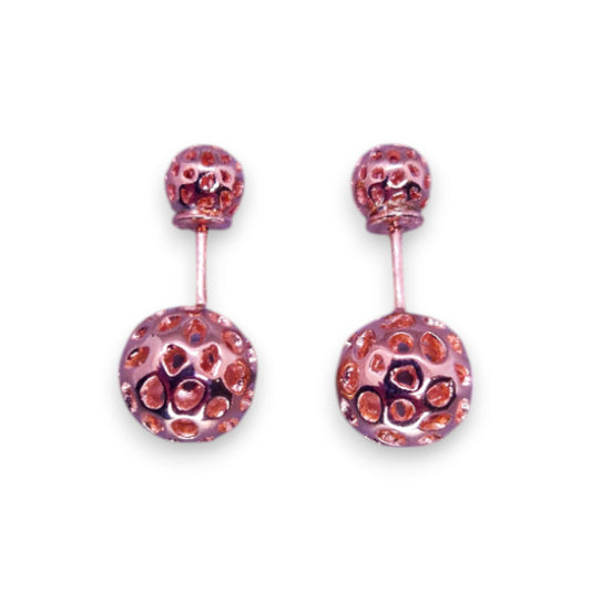 Rose Gold Tone Modern Earrings