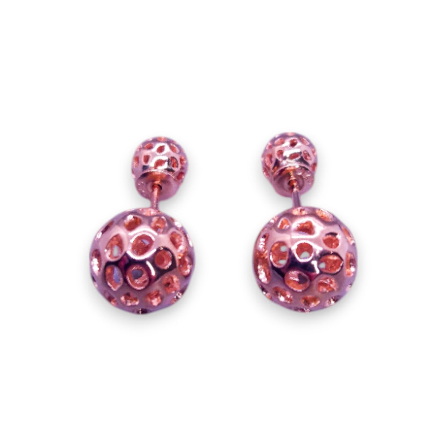 Rose Gold Tone Modern Earrings