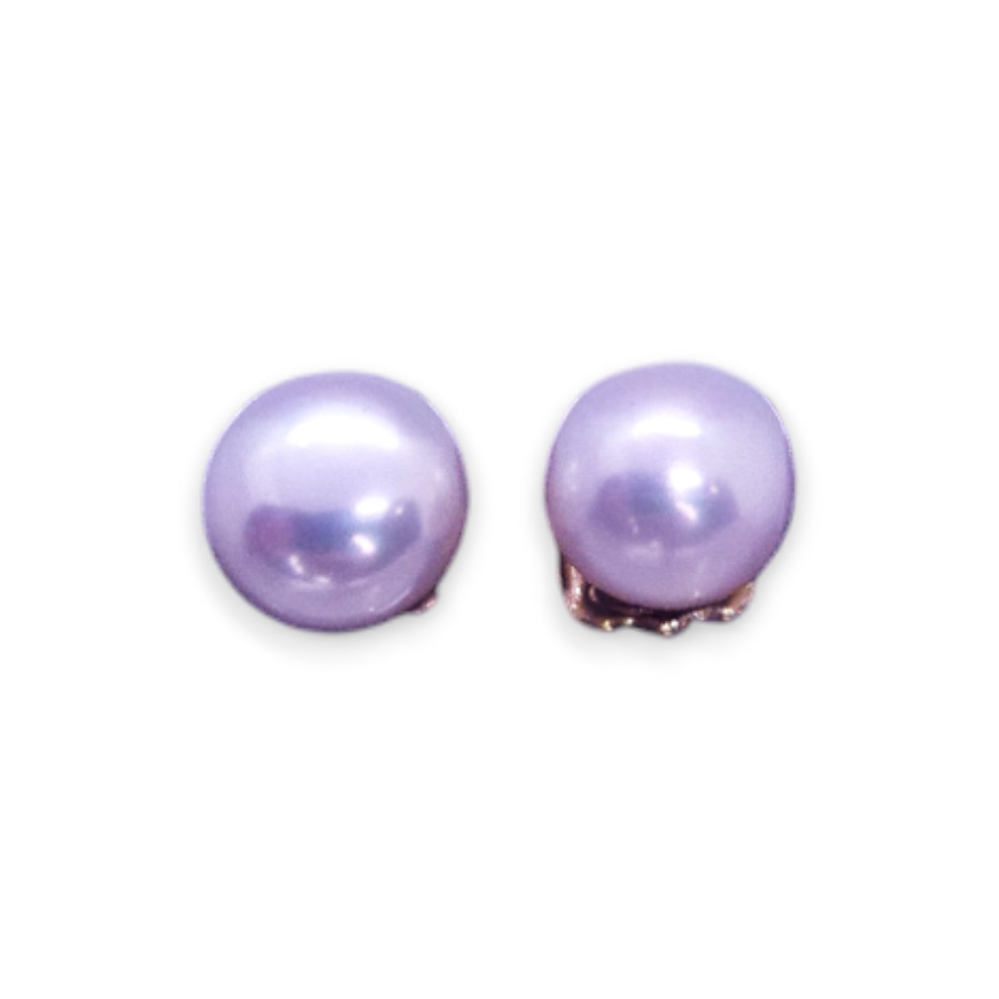 Gold Tone Faux Pearl Classic Earrings