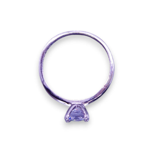 Sterling Silver Clear Cubic Zirconia Classic Ring