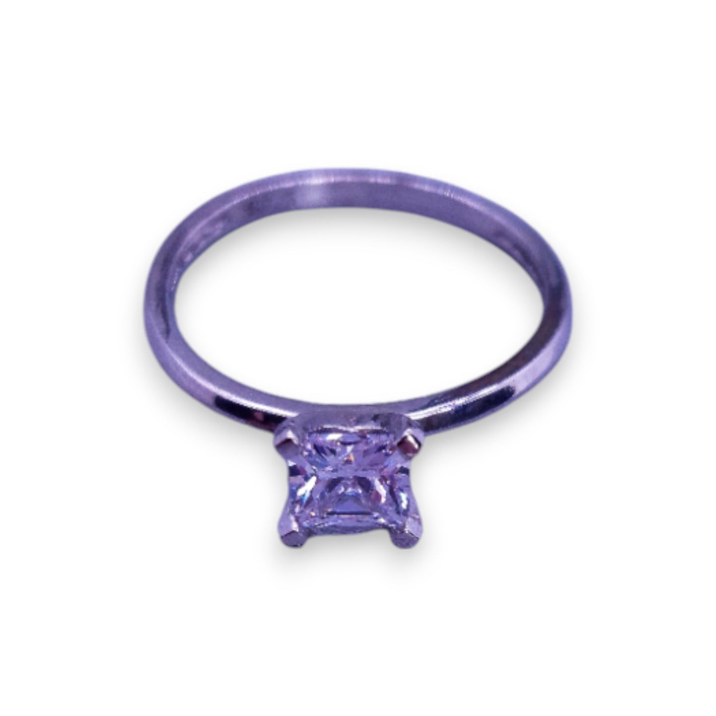 Sterling Silver Clear Cubic Zirconia Classic Ring