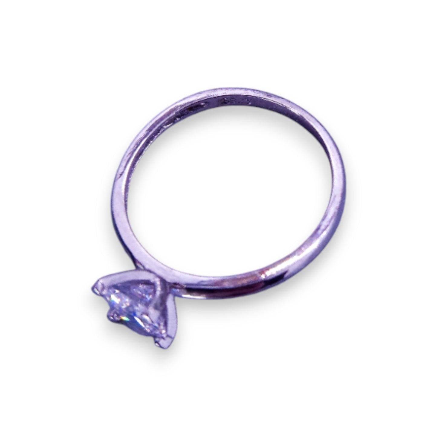 Sterling Silver Clear Cubic Zirconia Classic Ring