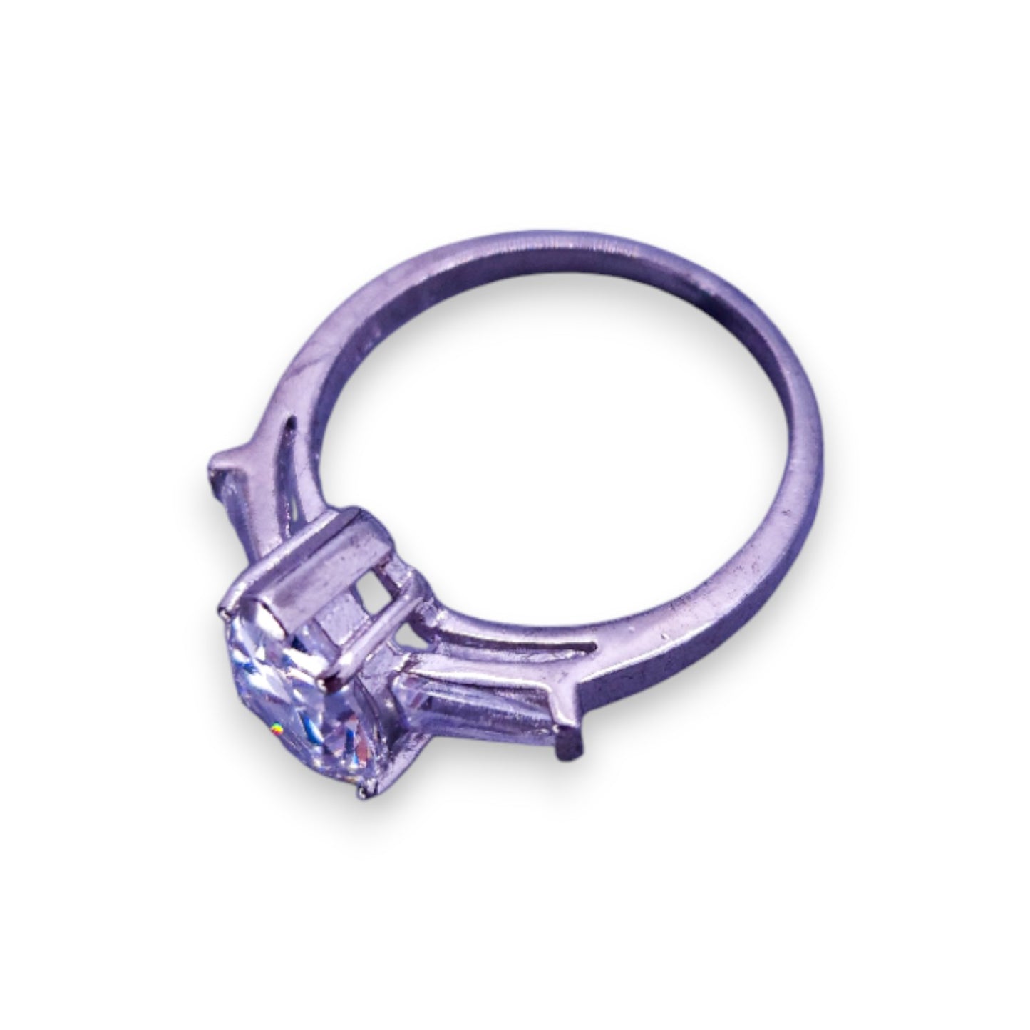 Sterling Silver Clear Cubic Zirconia Classic Ring