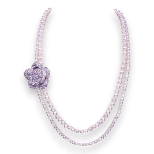 Pearl & Cubic Zirconia Classic Necklace