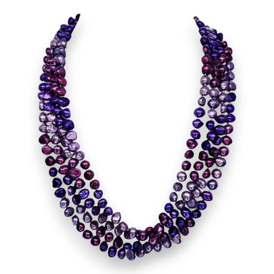 Multi-coloured Pearl Classic Necklace