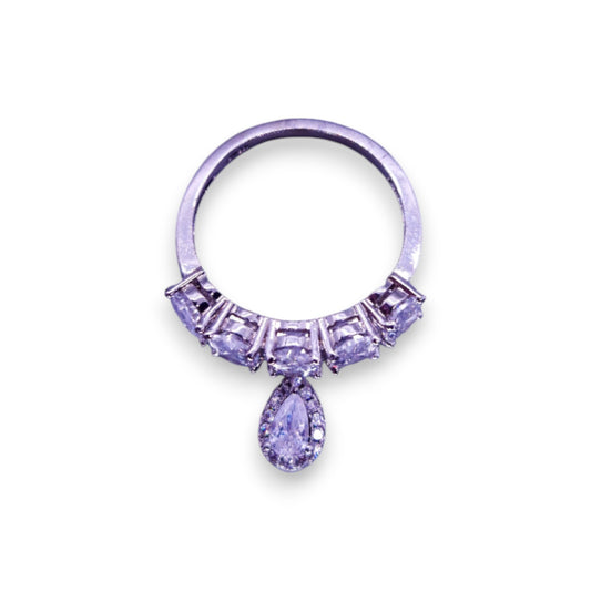 Sterling Silver Clear Cubic Zirconia Classic Ring