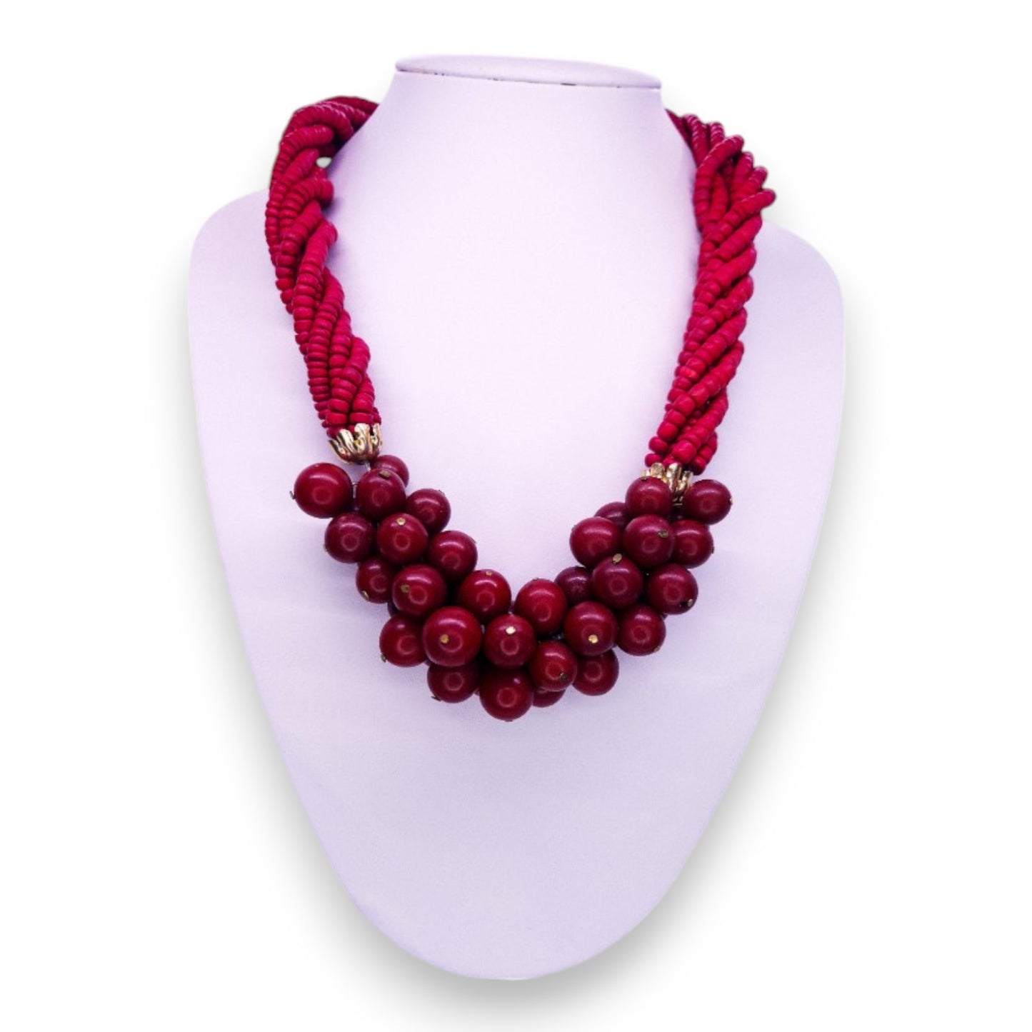 Wood Beaded Bohemian Necklace