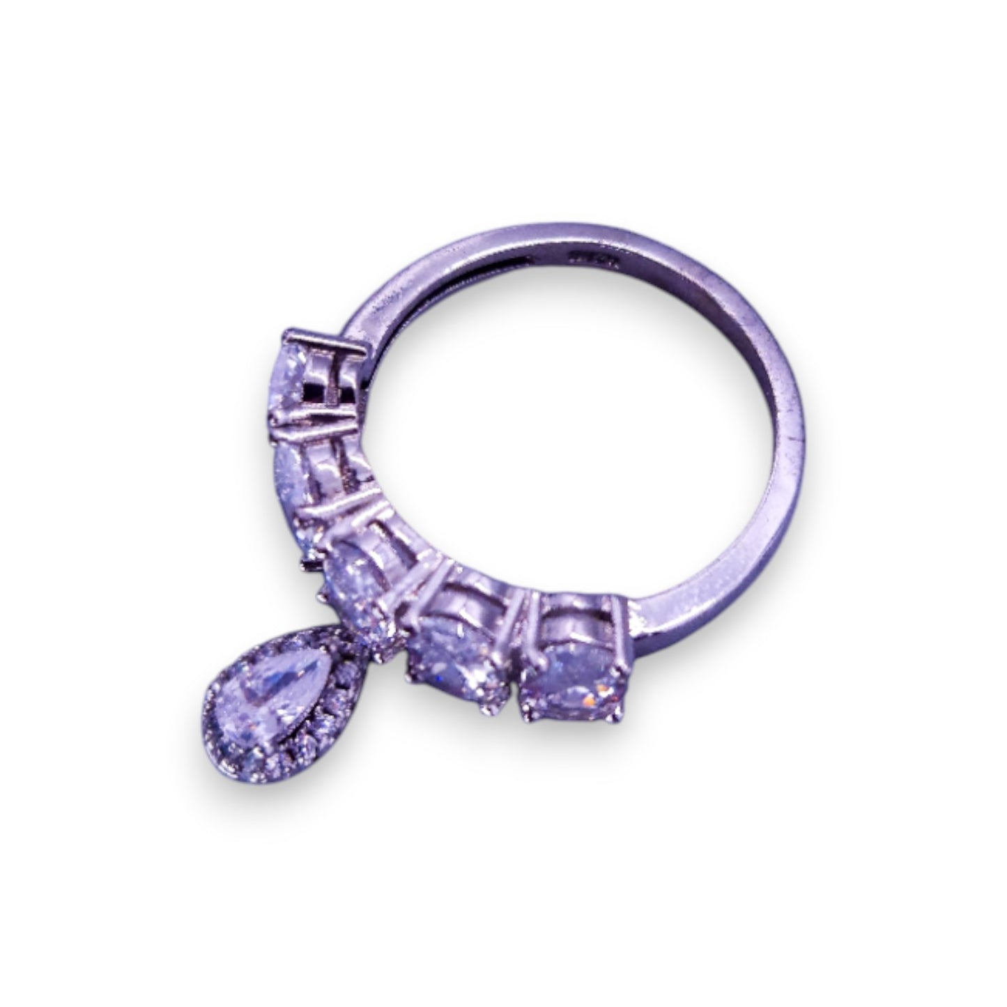 Sterling Silver Clear Cubic Zirconia Classic Ring