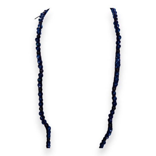Leather Plastic Beads Statement Necklace