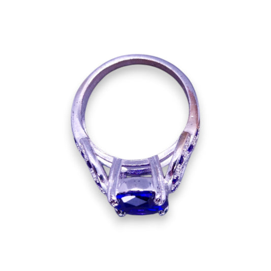 Sterling Silver Purple Cubic Zirconia Modern Ring